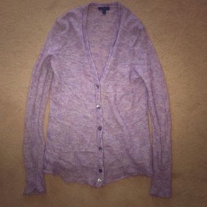 Mohair purple cardigan